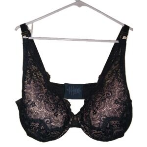 Third Love 42E Bra Black 24/7 Lace Contour Plunge Underwire Back Closure